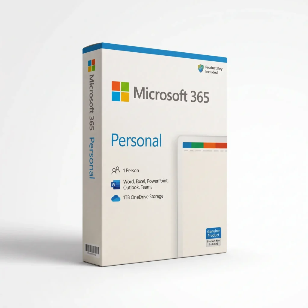Microsoft 365 Personal subscription product box
