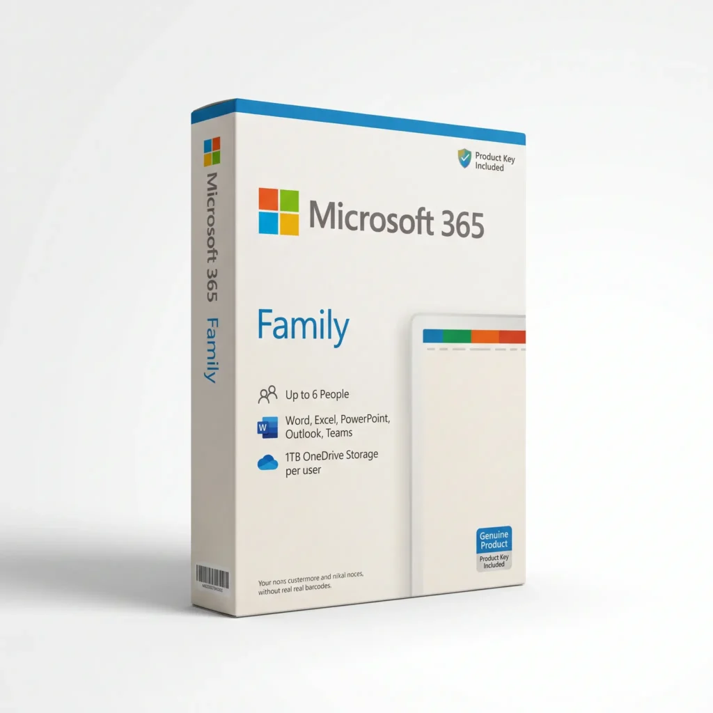 Microsoft 365 Family subscription product box